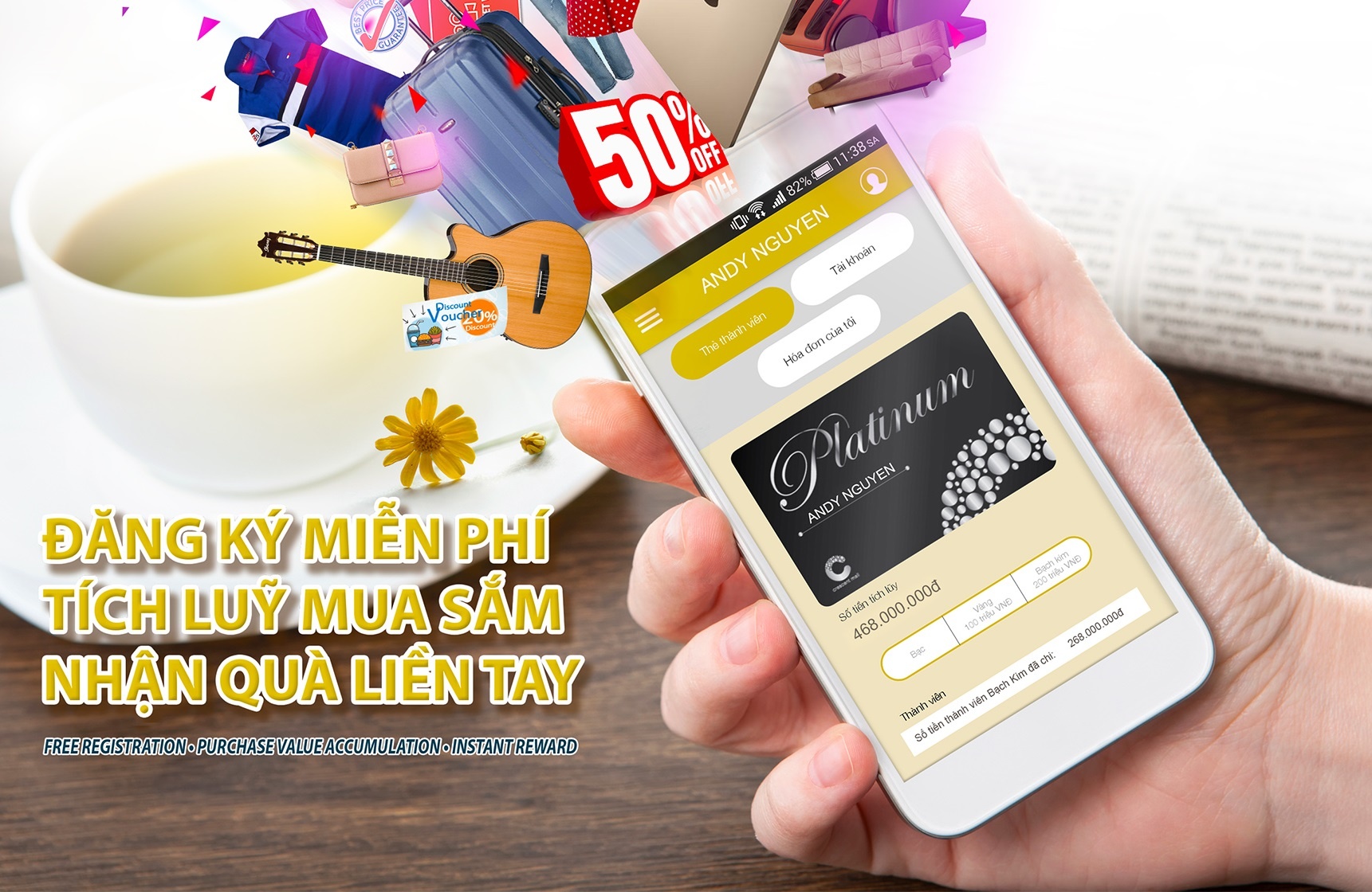 Uu dai dac quyen cho thanh vien dien tu tai Crescent Mall hinh anh