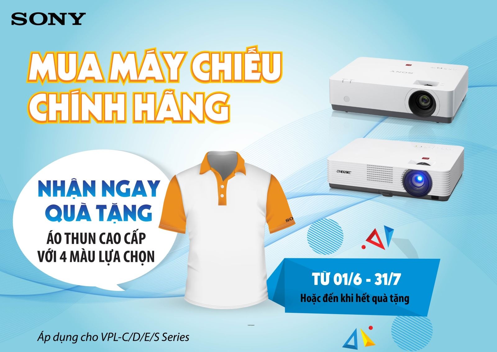 Nhan qua tang hap dan khi mua may chieu Sony chinh hang hinh anh