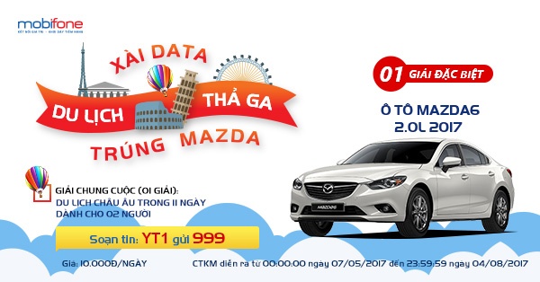 Co hoi nhan oto Mazda 6 khi dang ky goi cuoc Facebook Data MobiFone hinh anh