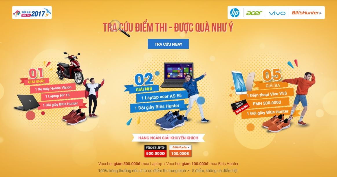 Tra cuu diem thi va nhan bo qua 40 trieu dong tai FPT Shop hinh anh