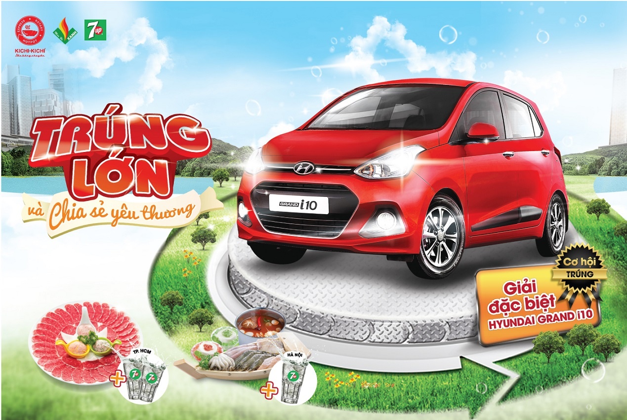 Trung Hyundai Grand i10 khi dung combo Trung lon tai Kichi Kichi hinh anh