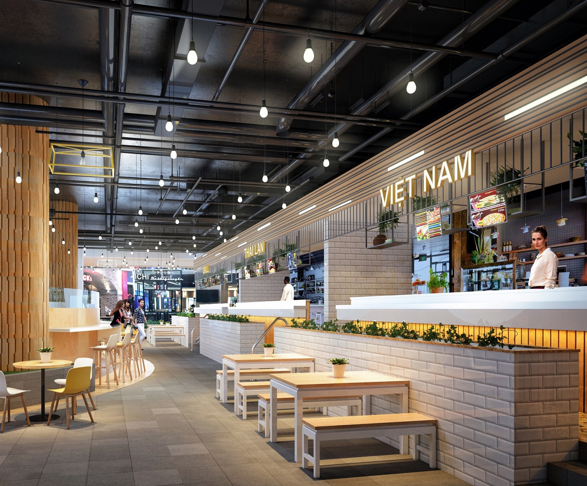 khu an uong hien dai tai Vincom Times City Ha Noi anh 2