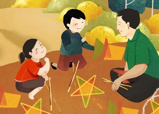 Nhung hinh anh quen thuoc goi nhac Trung thu cua bo ngay xua hinh anh