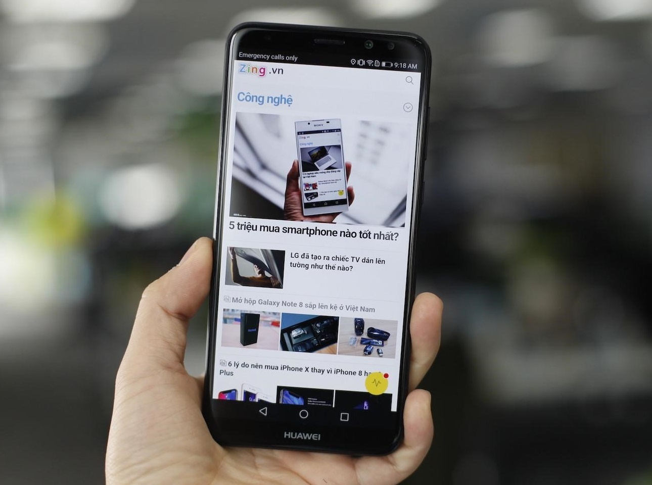 Hinh anh dau tien ve smartphone 4 camera cua Huawei tai Viet Nam hinh anh