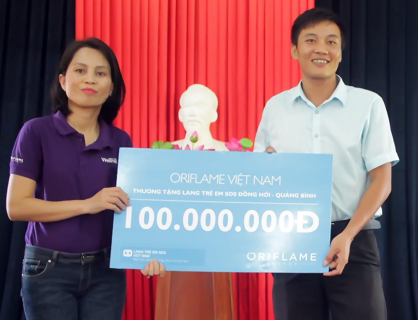Oriflame ho tro lang tre SOS Quang Binh khac phuc thien tai hinh anh