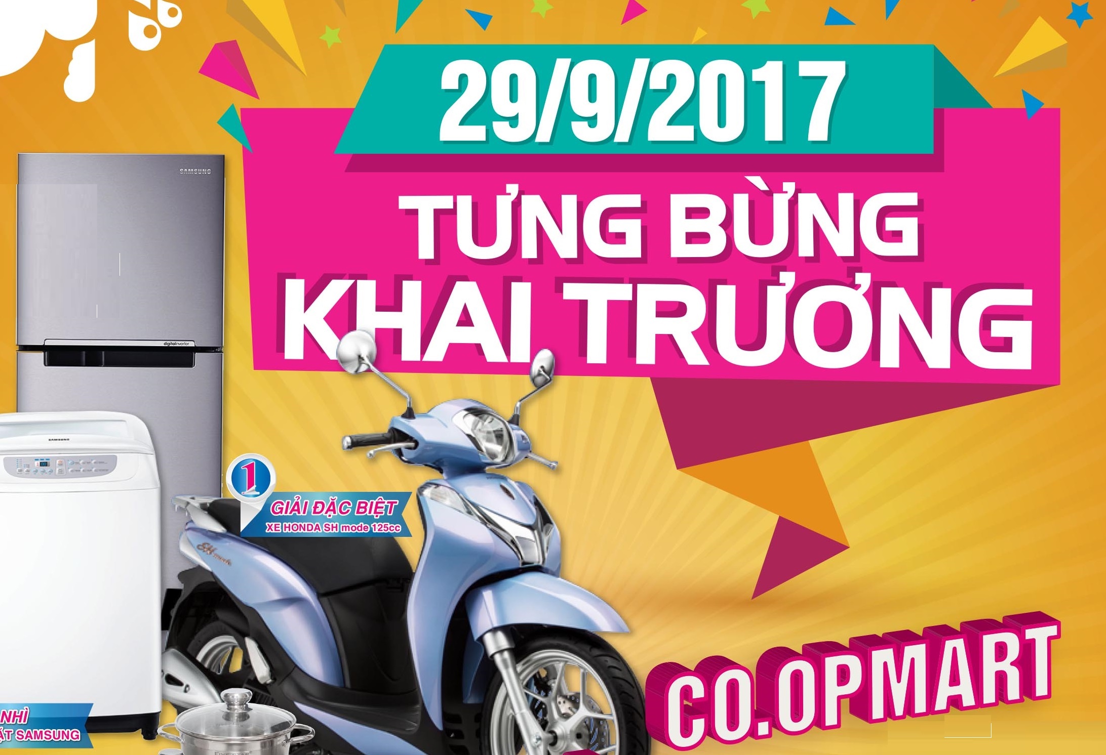 Co.opmart Huynh Tan Phat giam gia, tang Honda SH Mode dip khai truong hinh anh