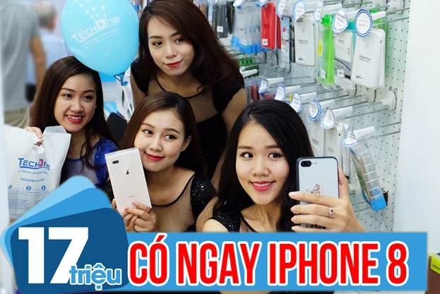 iPhone 8 gia on dinh tai TechOne, re hon tai Singapore 1,6 trieu dong hinh anh