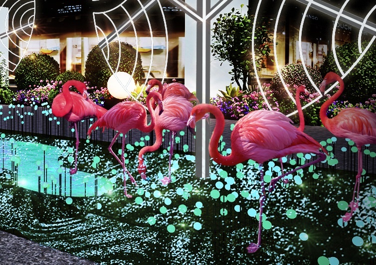 Don cho vuon than thoai Hong hac tai The Garden Mall hinh anh