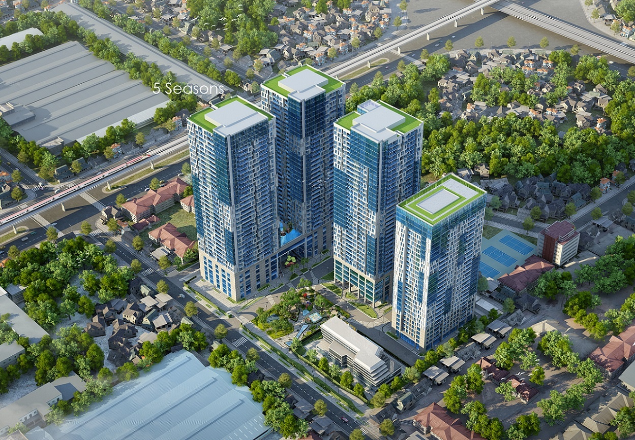 Du an 5 Seasons huong loi tu tuyen duong sat tren cao hinh anh