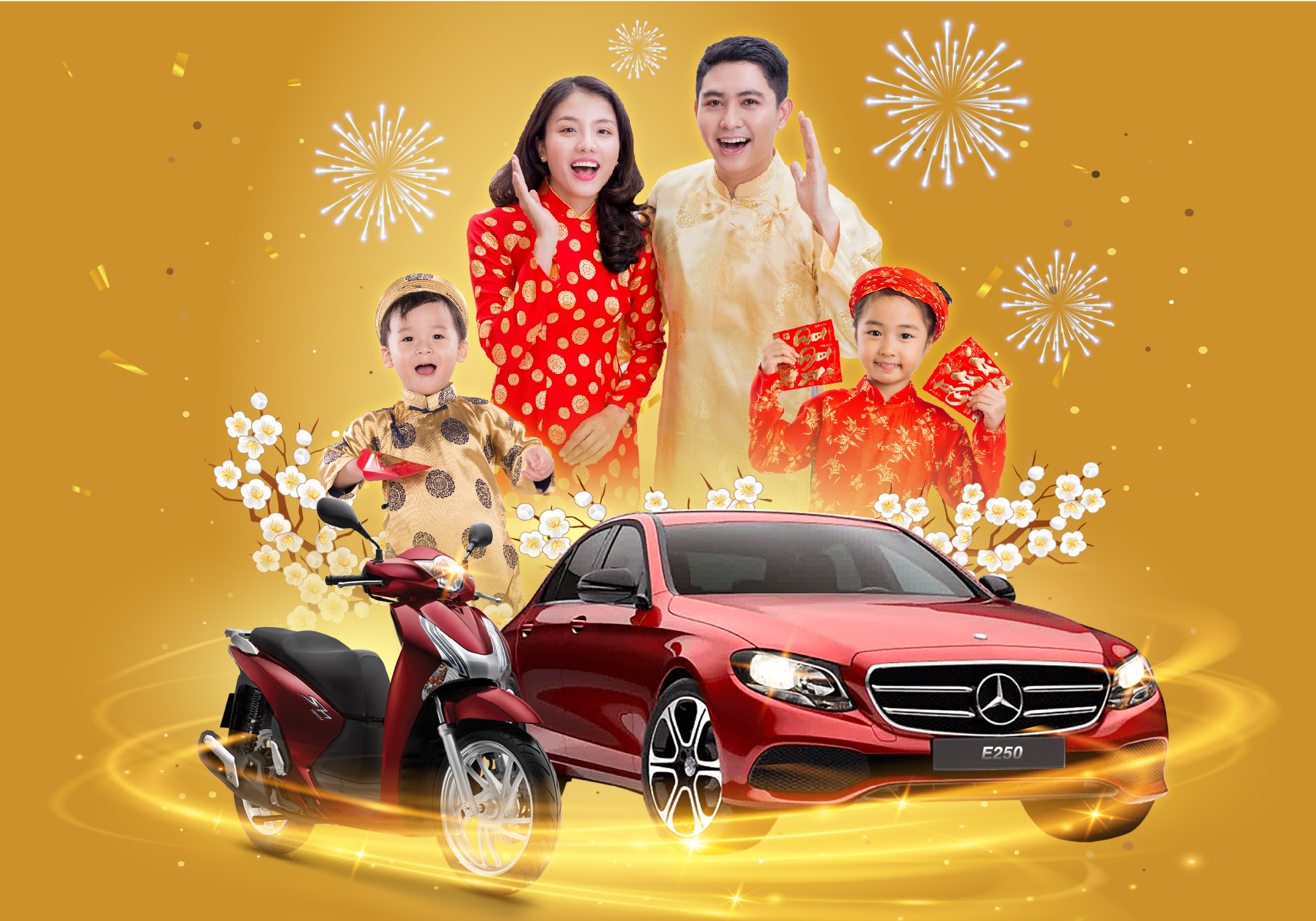 Dung VinaPhone, trung Mercedes E250 don Tet tung bung hinh anh