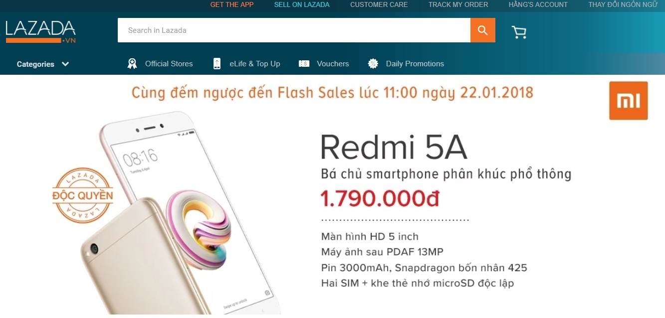Xiaomi Redmi 5A anh 1