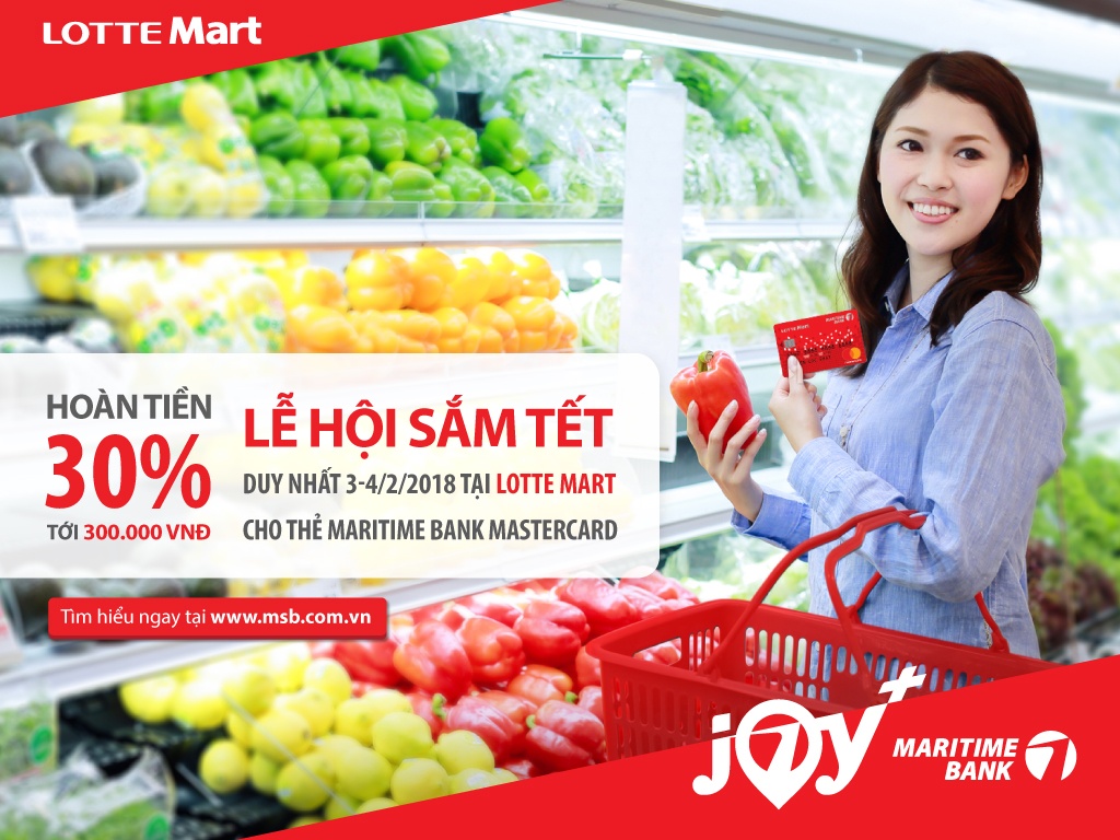 Sam Tet tiet kiem 30% gia tri hoa don voi the Maritime Bank Mastercard hinh anh