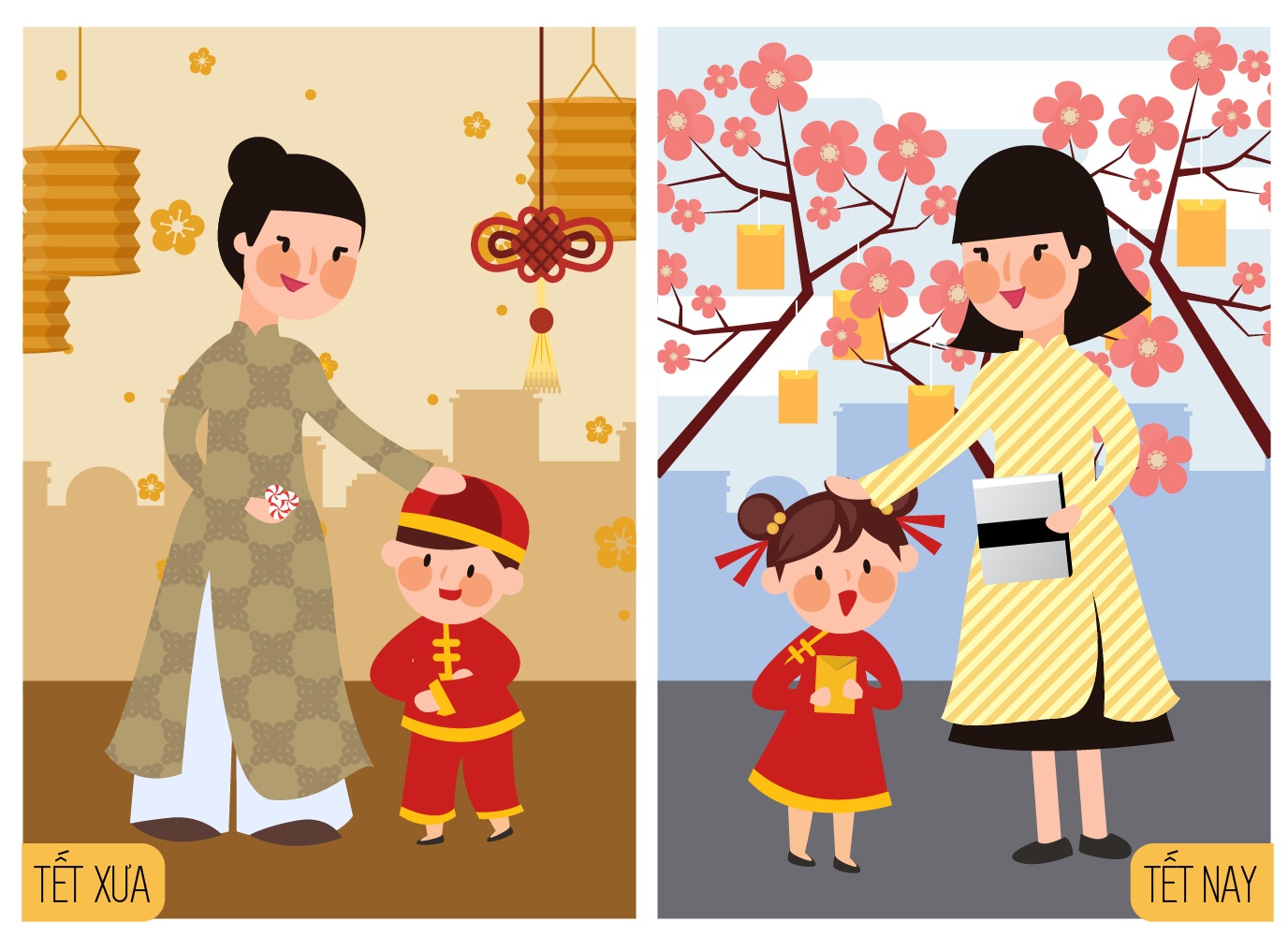 Tang qua Tet xua va nay hinh anh