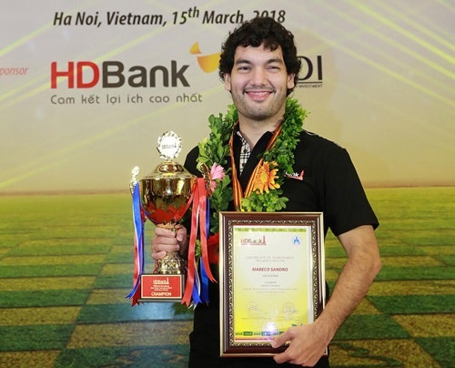 Dai kien tuong Mareco Sando vo dich giai Co vua quoc te HDBank hinh anh