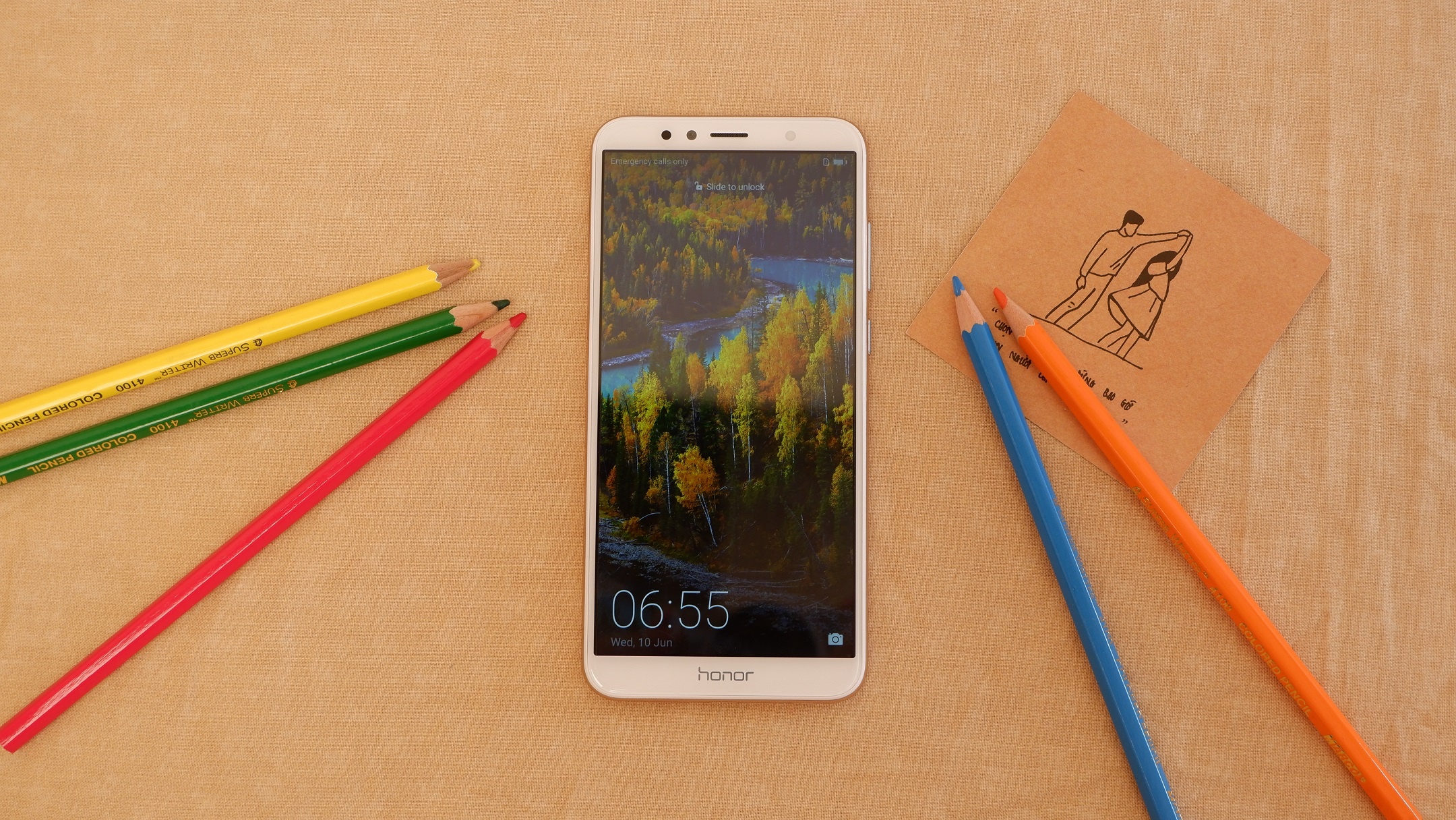 Anh thuc te Honor 7A vua len ke hinh anh