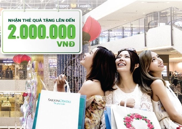 Uu dai cho the dong thuong hieu Saigon Centre Takashimaya Vietcombank hinh anh