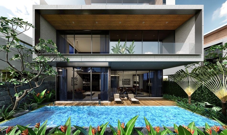 Ung dung he nhom kinh 2 lop tai chuoi villa hang sang One River hinh anh