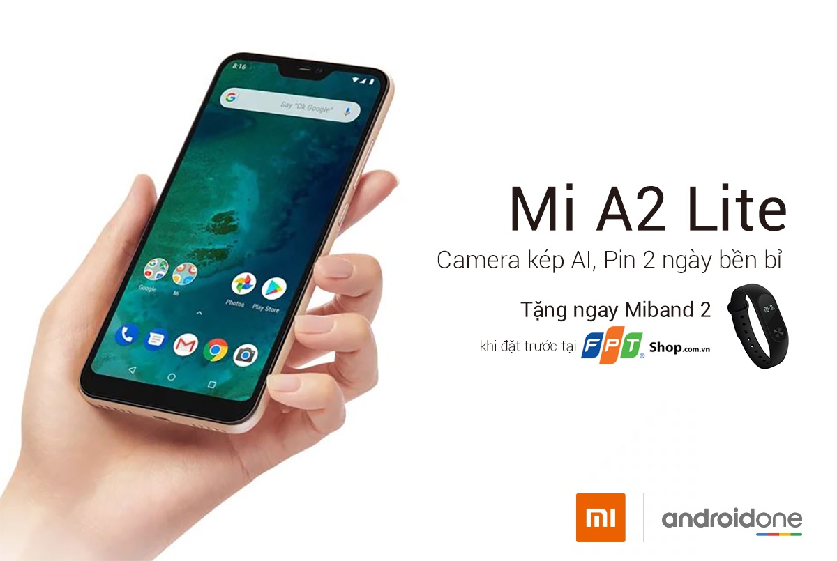 Nhan Mi Band 2 khi dat truoc Xiaomi A2 Lite tai FPT Shop hinh anh
