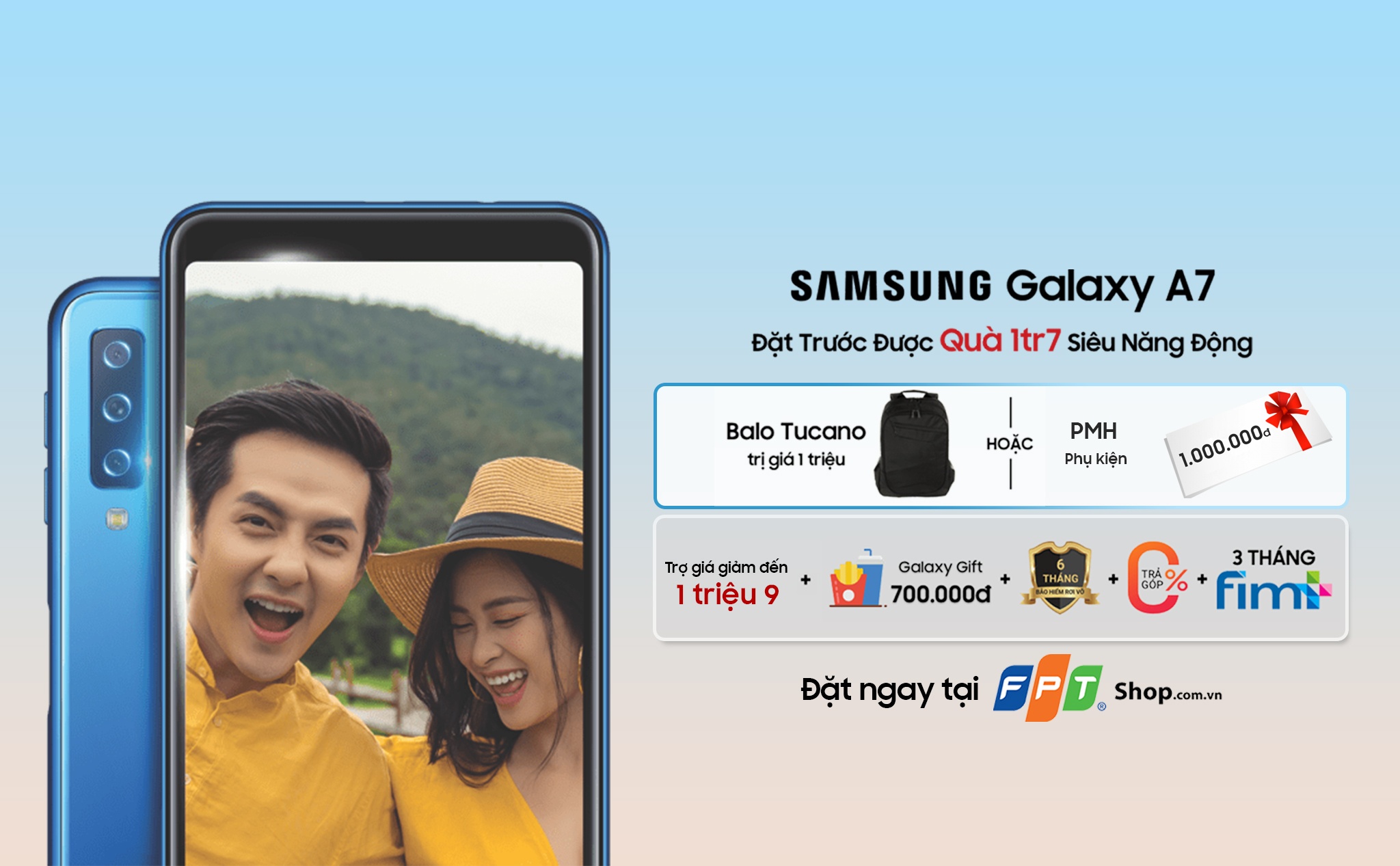 Nhan qua tri gia 1,7 trieu khi dat truoc Samsung A7 tai FPT Shop hinh anh