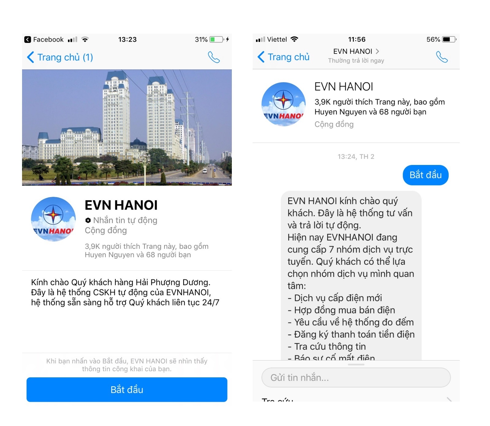 EVN Ha Noi,  Chatbot anh 2