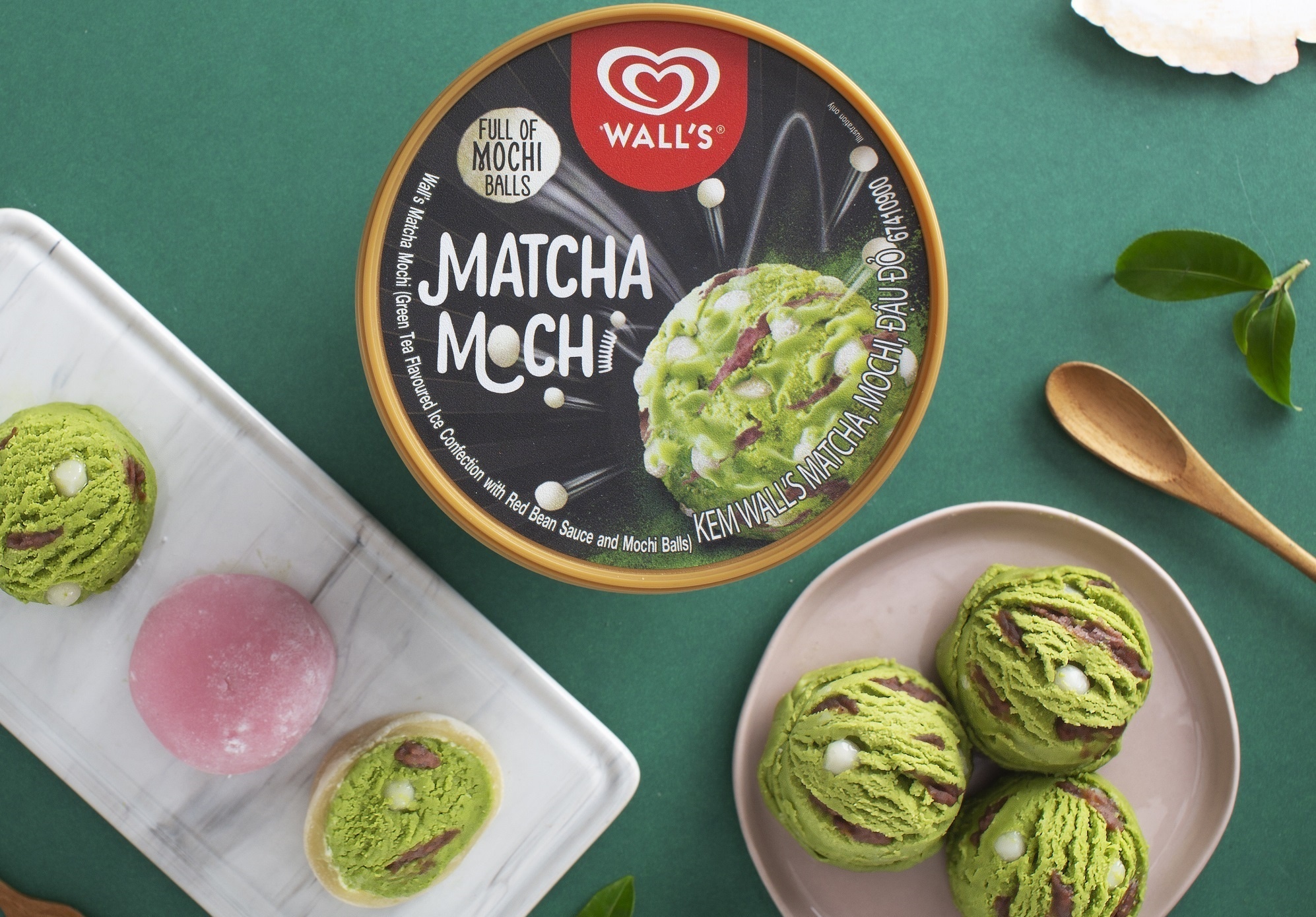 Tro tai lam banh mochi nhan kem matcha dau do hinh anh