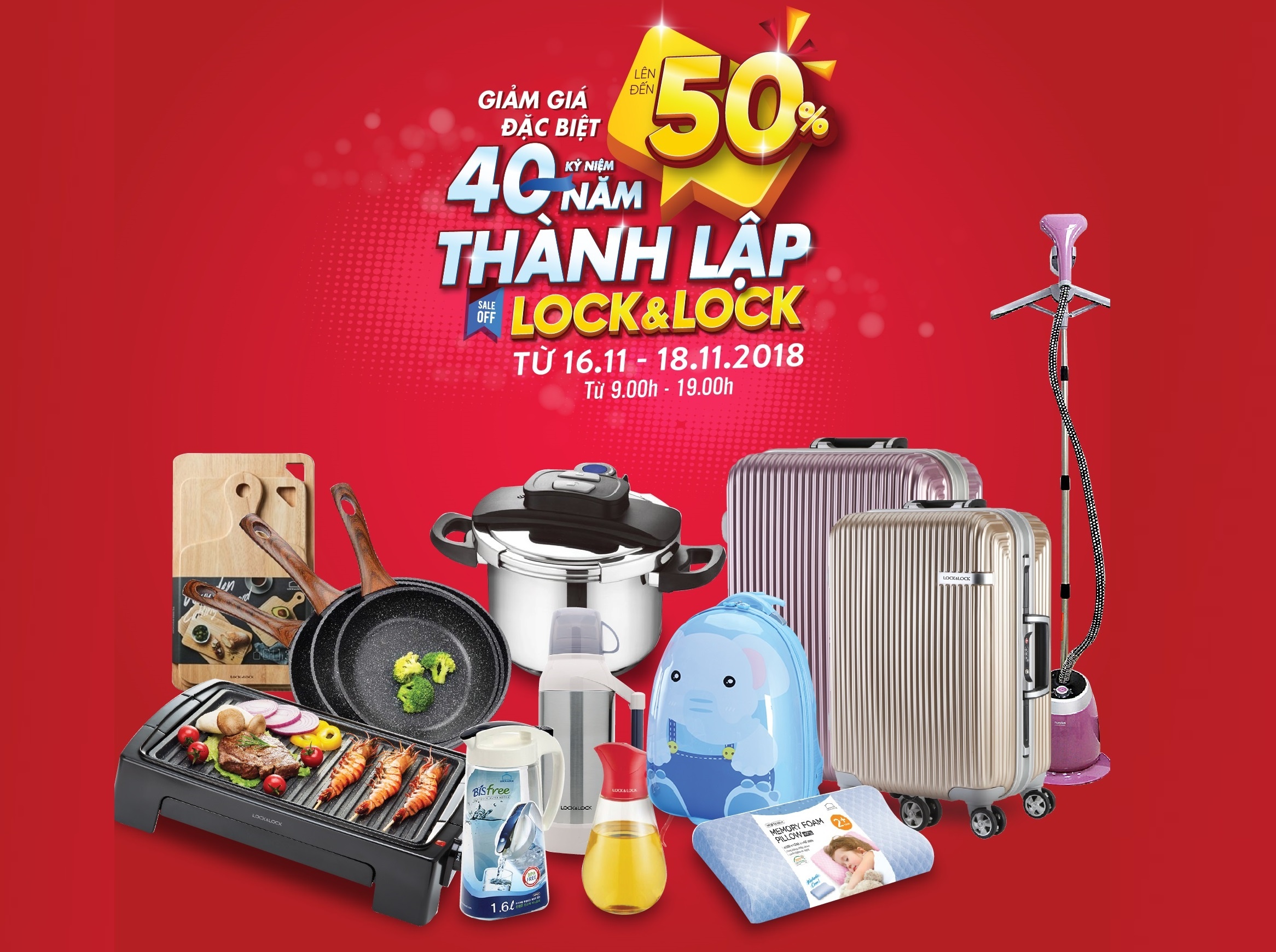 Lock&Lock giam gia den 50% loat san pham tai nha may Bac Ninh hinh anh