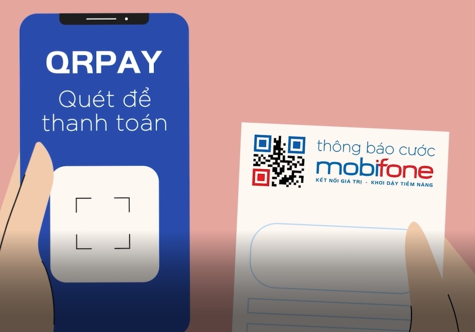 Khach hang MobiFone thanh toan cuoc phi tien loi voi QRPay hinh anh