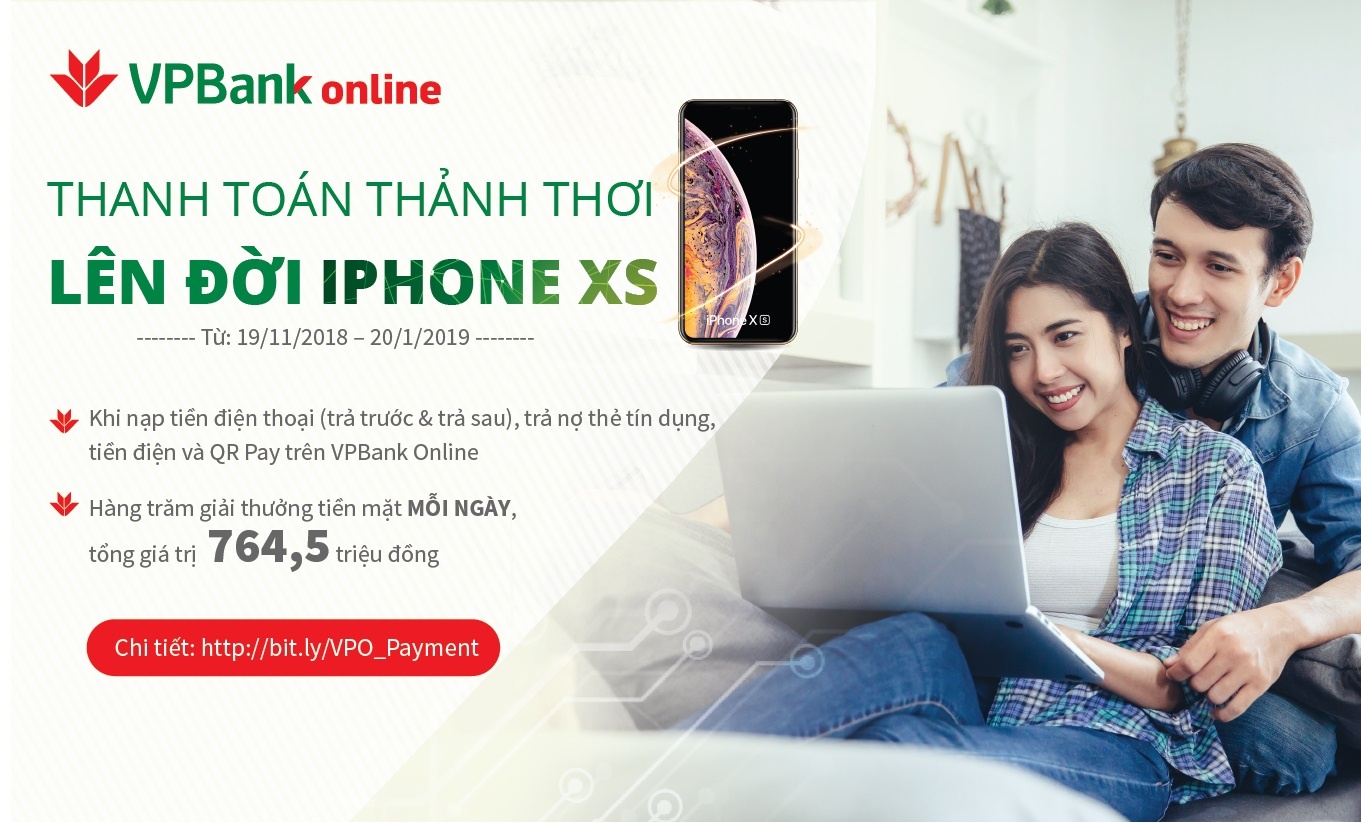 Co hoi ‘len doi’ iPhone XS khi thanh toan truc tuyen voi VPBank hinh anh
