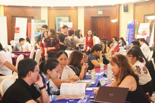 600 truong pho thong, CD, DH quoc te quy tu tai trien lam du hoc hinh anh