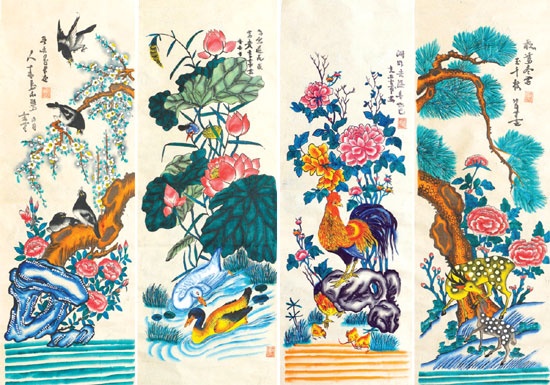 Truyen tai thong diep Tet sum vay cho gioi tre bang tranh dan gian hinh anh