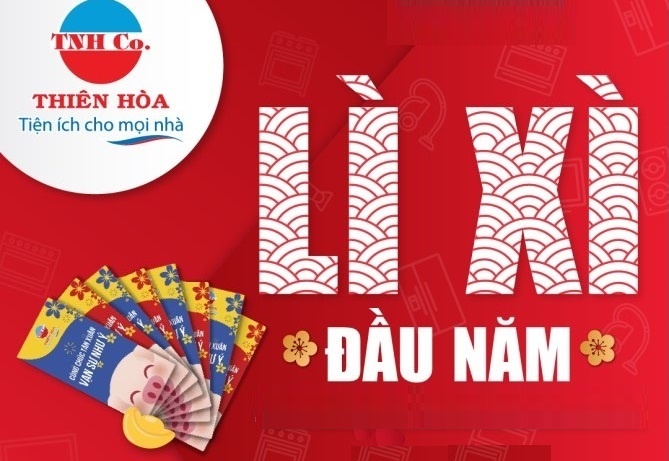 Dien may Thien Hoa tang gan 1.000 bao li xi cho khach khai xuan hinh anh
