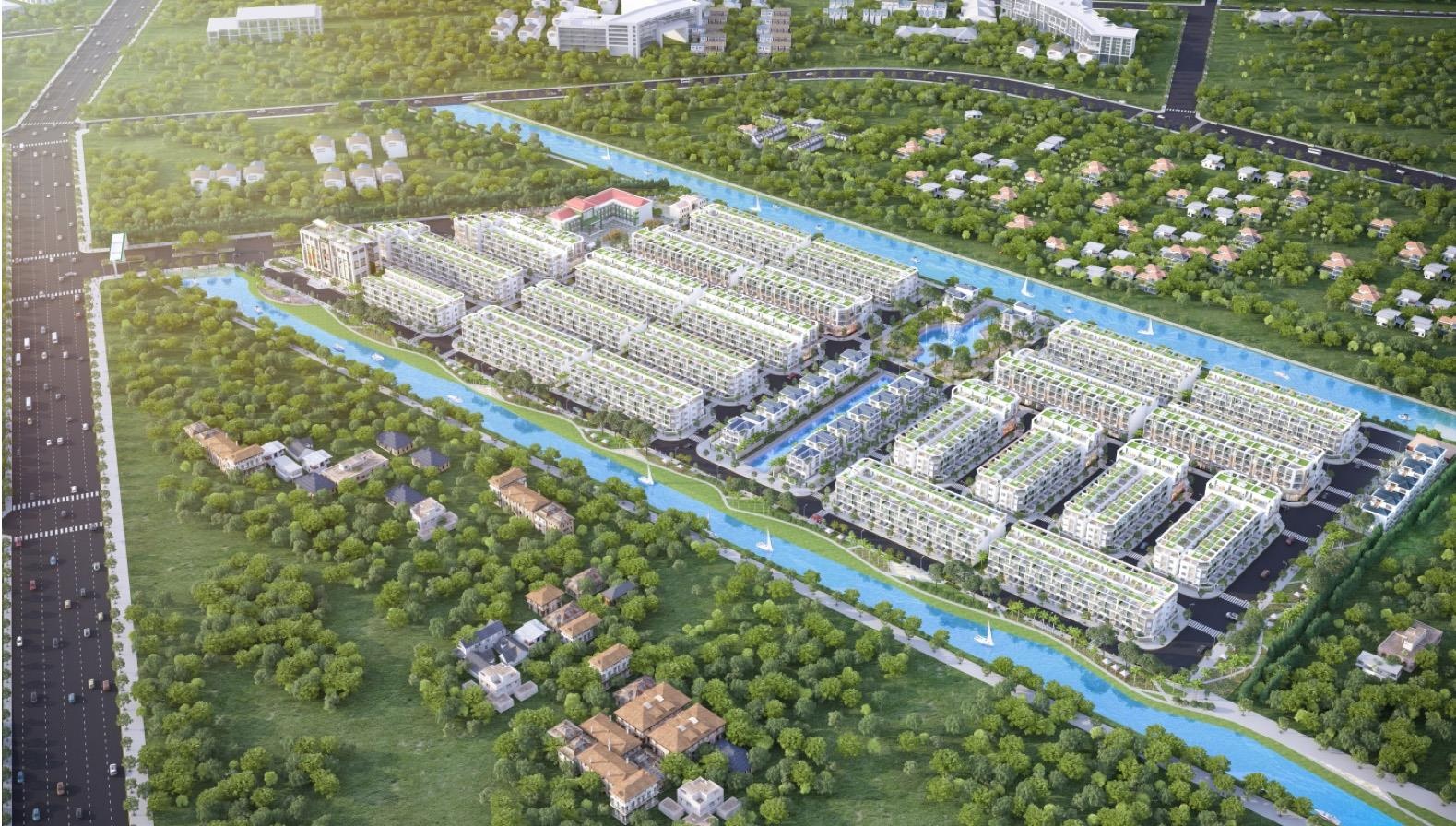 Suc hut cua biet thu tai khu do thi ve tinh hinh anh