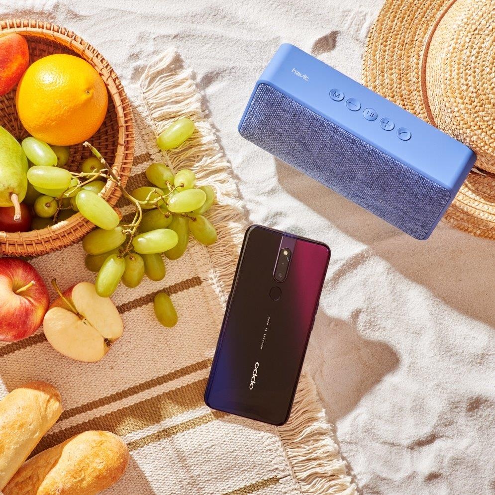 Oppo F11 Pro bao hanh 2 nam, tang kem loa Bluetooth Havit khi dat hang hinh anh