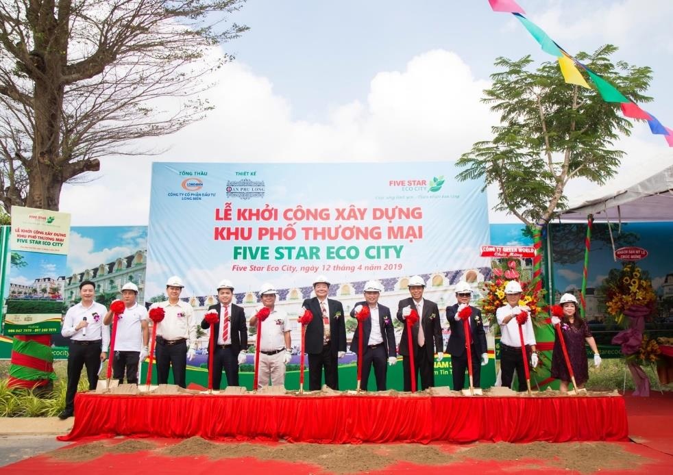 Khoi cong khu pho thuong mai cua Five Star Eco City hinh anh