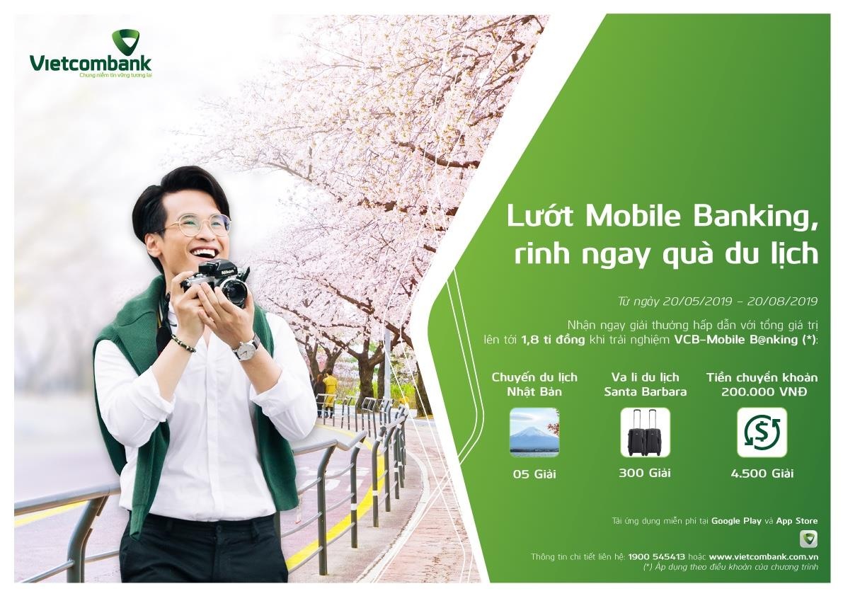'Luot mobile b@nking - Rinh ngay qua du lich' cung Vietcombank hinh anh
