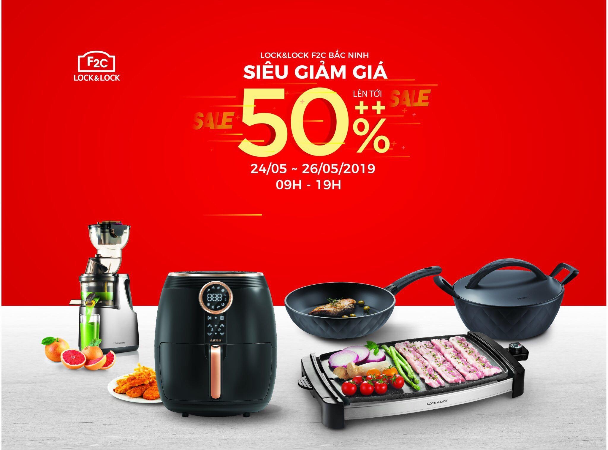 Lock&Lock chao he voi uu dai 50% tai kho F2C Bac Ninh hinh anh