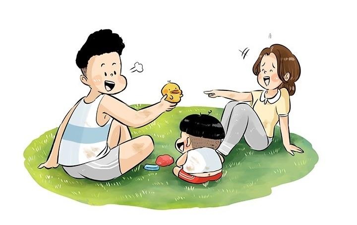 Khi ba me mai nhin dien thoai, con da lon len mot minh hinh anh