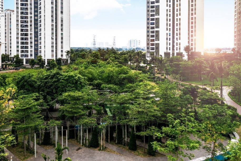 Sac xanh cua du an danh 70% dien tich cho tham thuc vat giua Ha Noi hinh anh