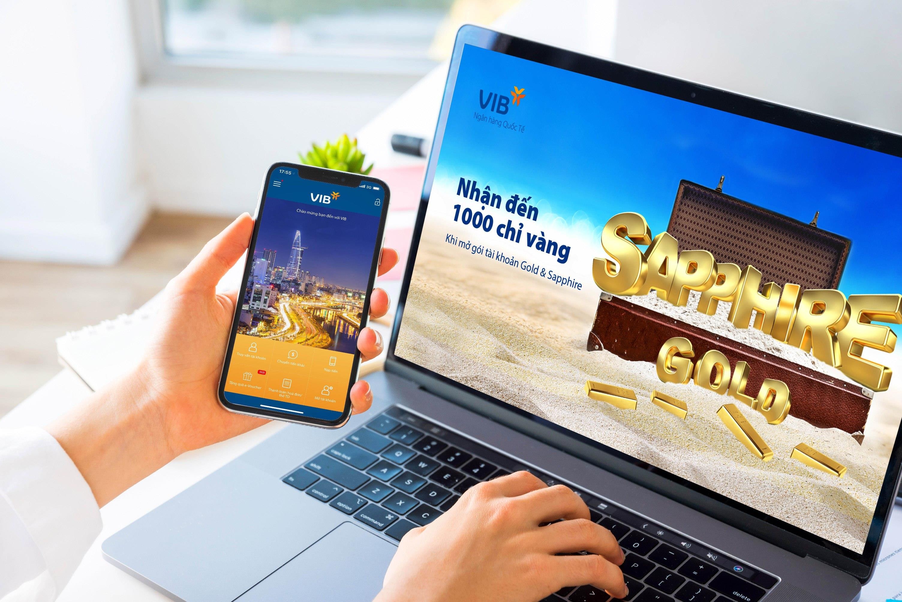 VIB danh 1.000 chi vang tang khach hang dung 2 goi tai khoan moi hinh anh