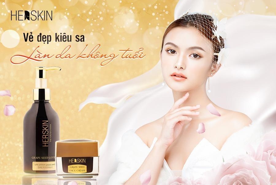Bo san pham cham soc da lao hoa Her Skin anh 1