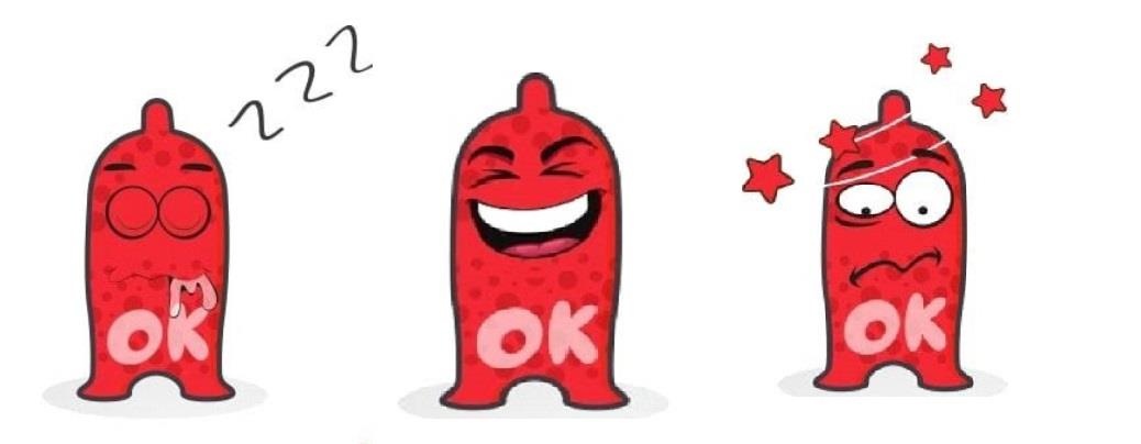 Bộ sticker của bao cao su OK ảnh 4 Bo sticker cua bao cao su OK anh 4