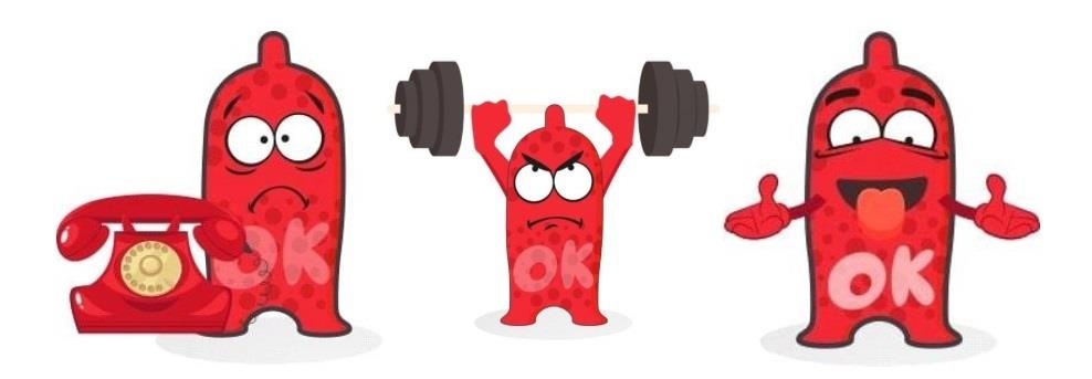 Bộ sticker của bao cao su OK ảnh 5 Bo sticker cua bao cao su OK anh 5