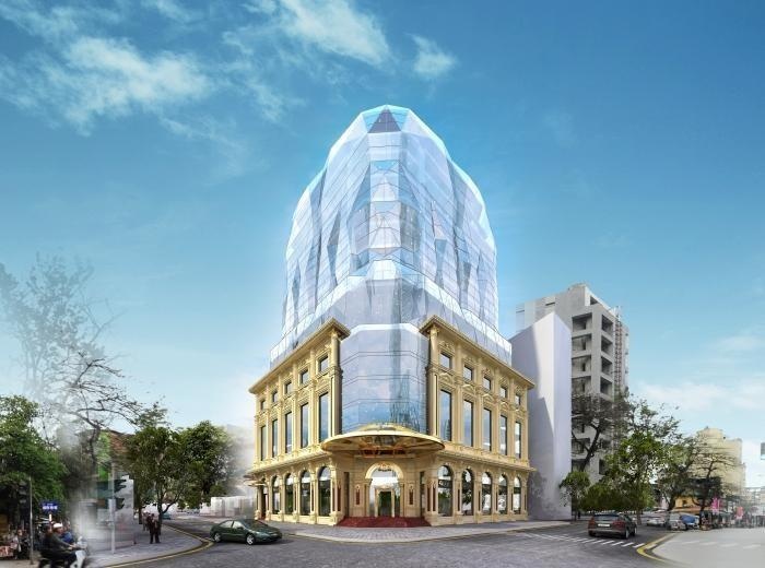 Kien truc ben trong toa nha mo phong vien kim cuong tai Ha Noi hinh anh