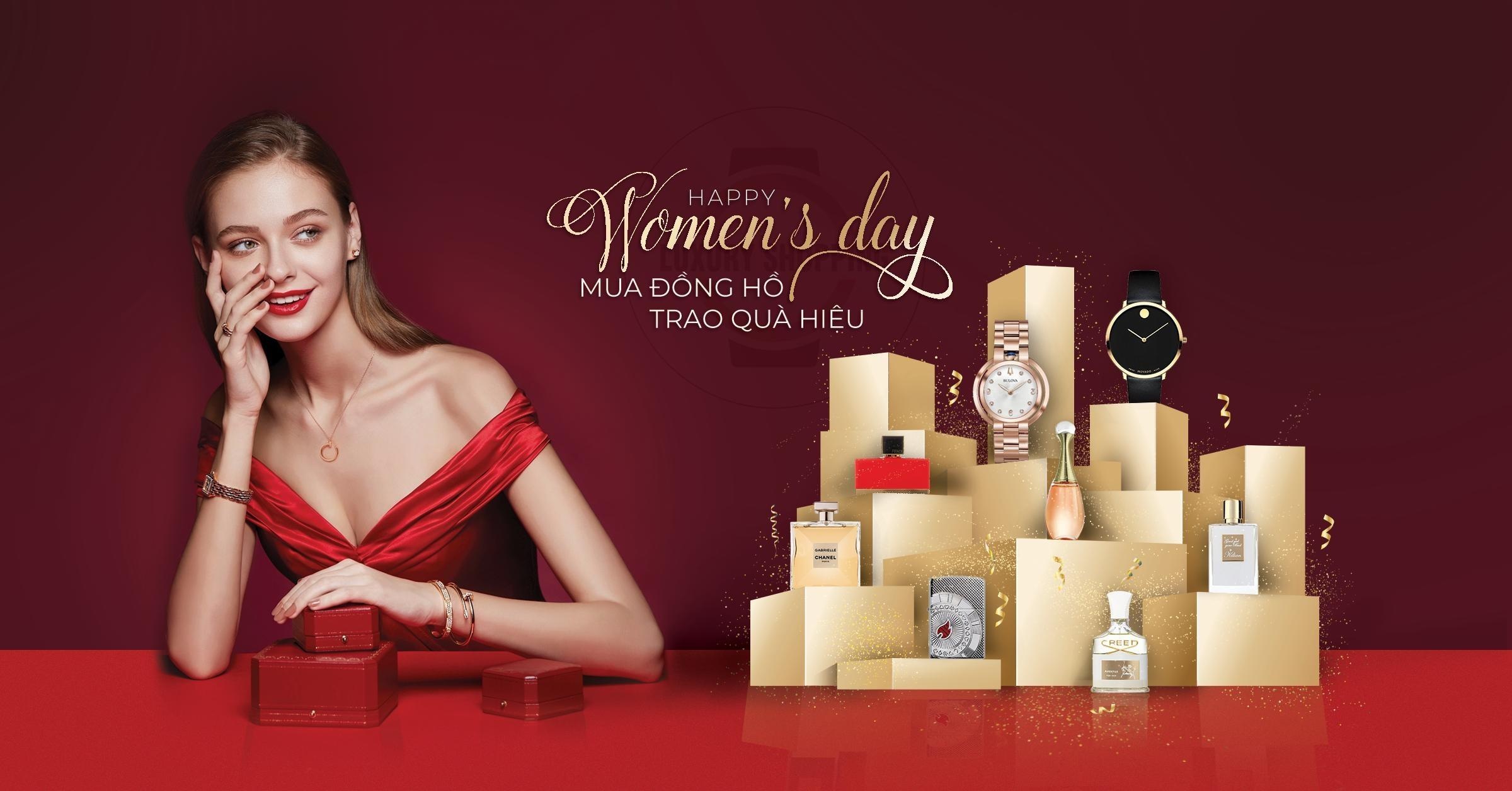 Mua dong ho, nhan qua hieu tai Luxury Shopping nhan ngay 20/10 hinh anh