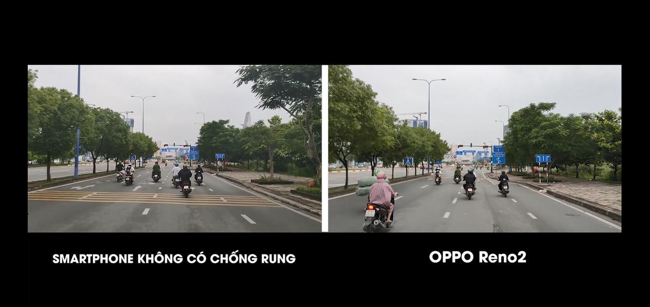 Video - Thu kha nang chong rung vua di xe may vua quay clip Reno2 hinh anh