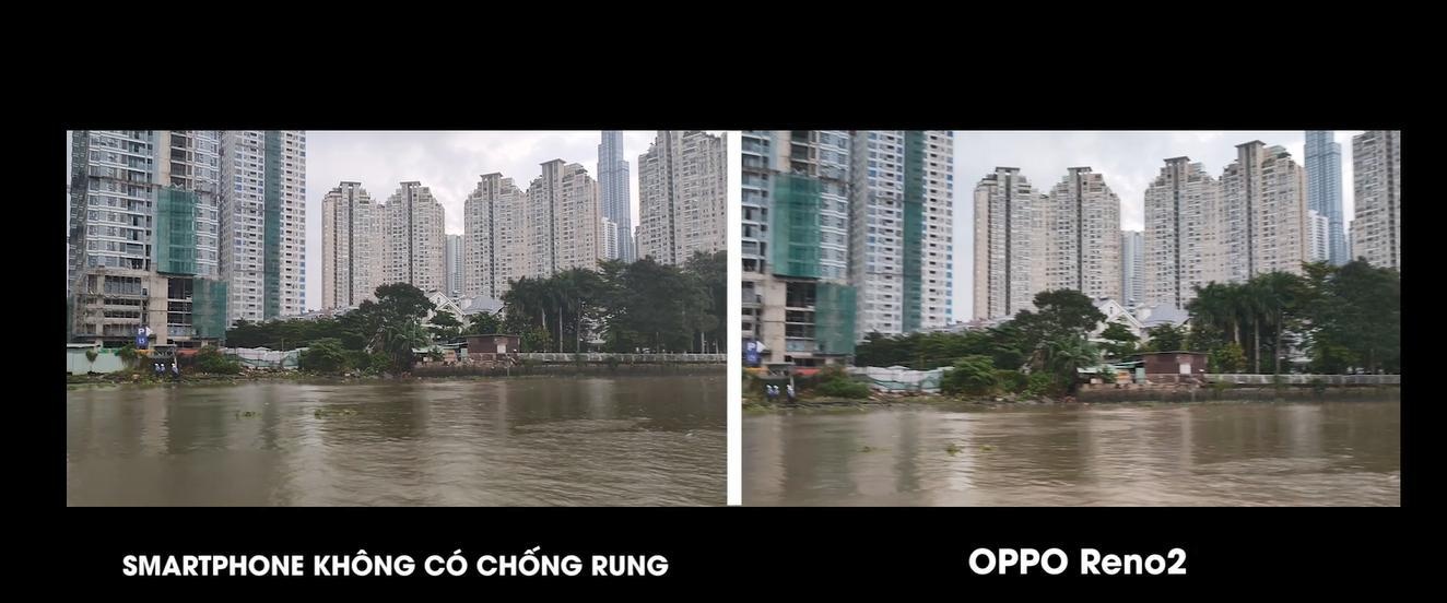 Video - Thu kha nang chong rung cua Reno2 khi quay clip tren song hinh anh
