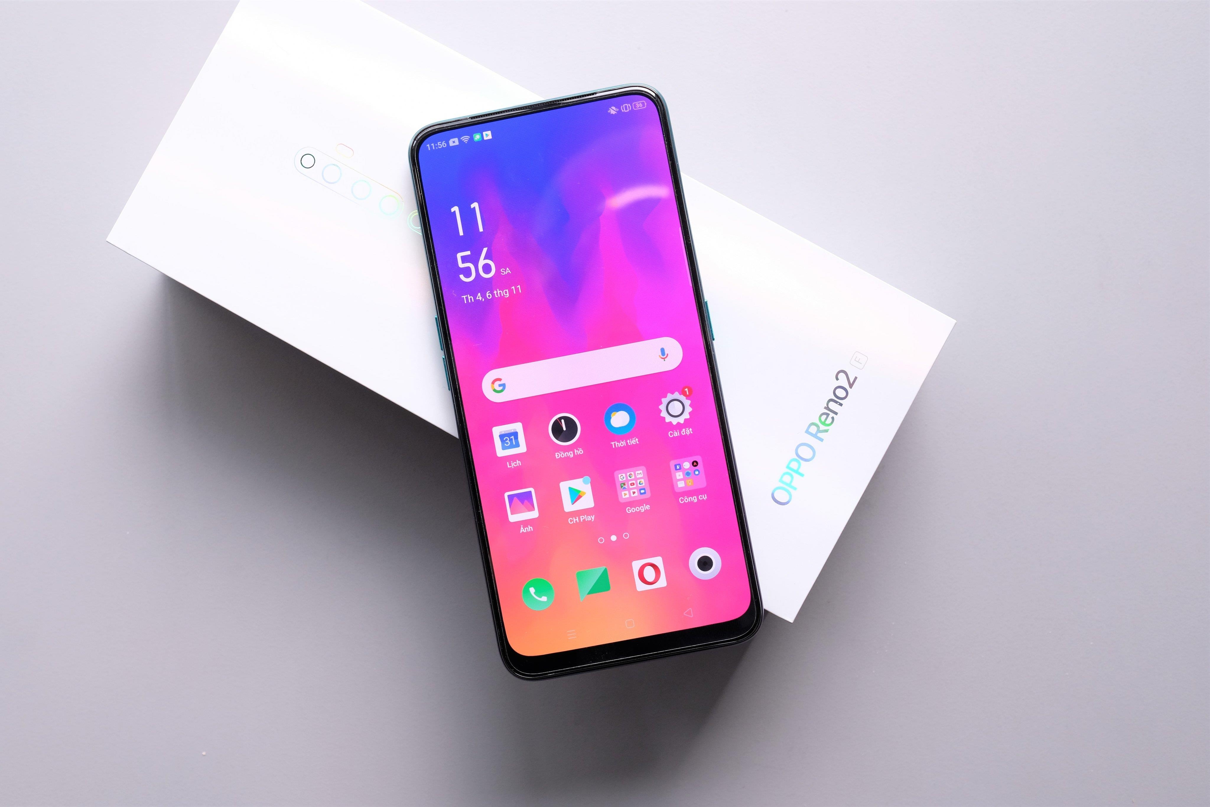 Chi tiet Oppo Reno2 F xanh tinh van, gia khong doi 8,9 trieu dong hinh anh