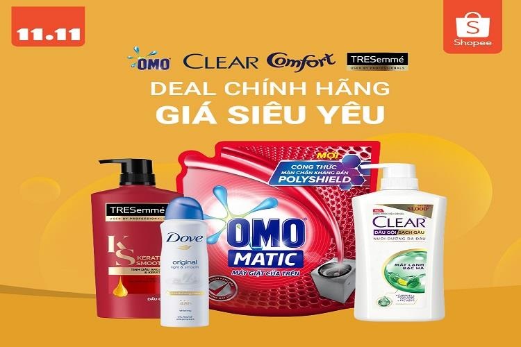 Don hang Unilever VN tang hon 20 lan tai su kien mua sam 11/11 hinh anh