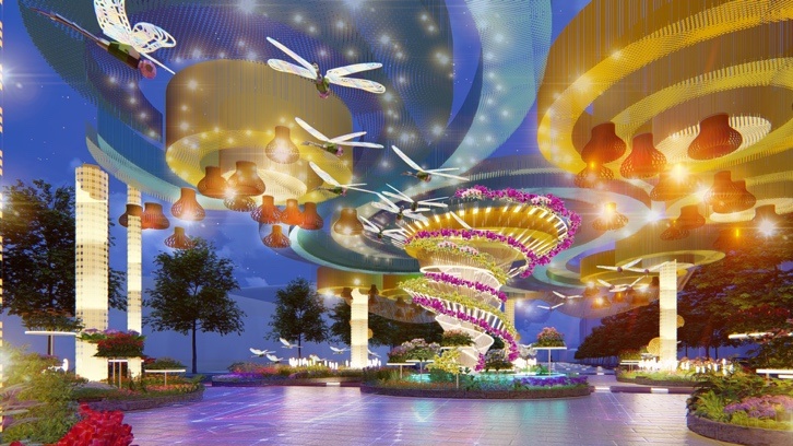 Anh sang, tranh Van Gogh va nhung y tuong cua duong hoa Nguyen Hue hinh anh