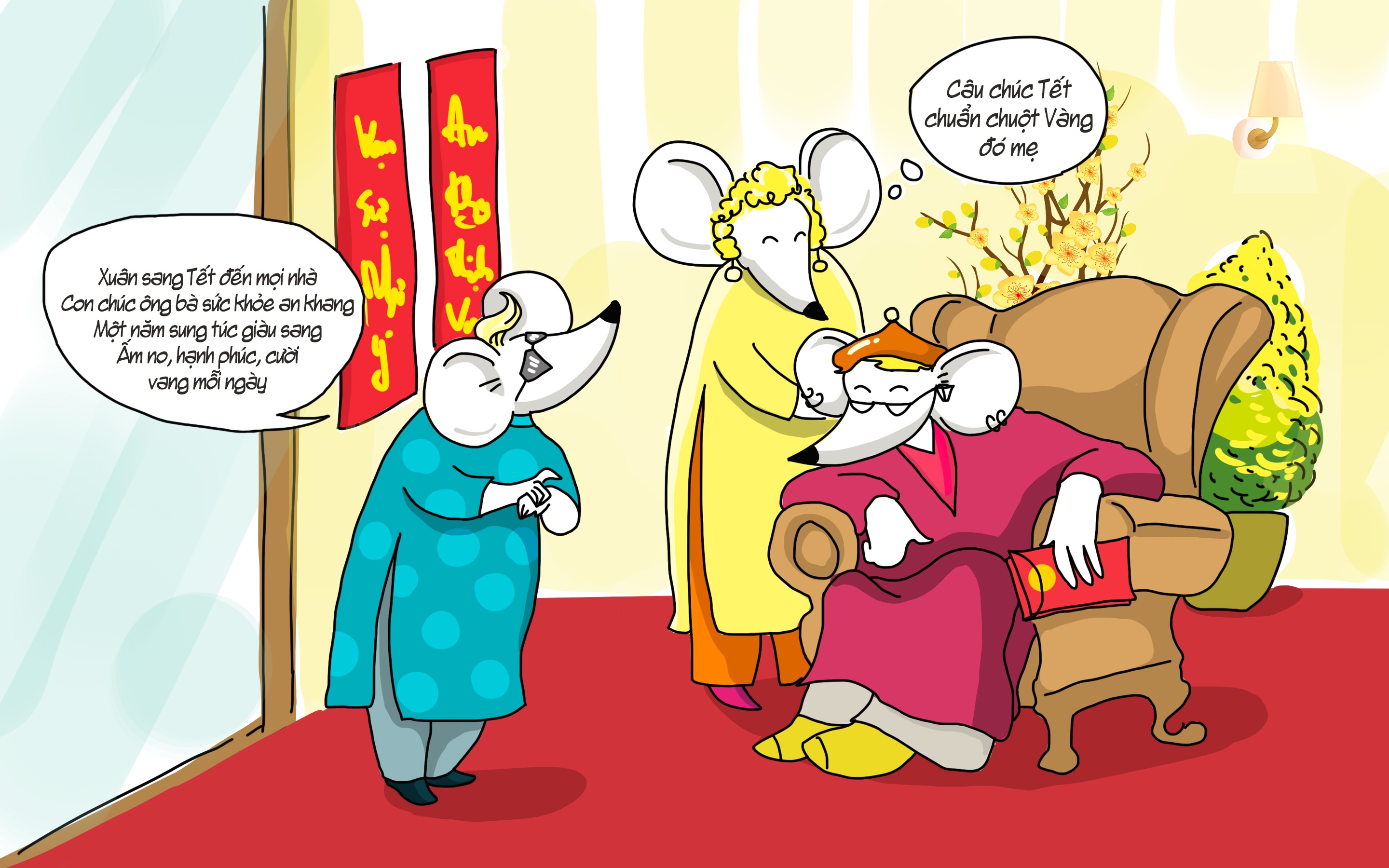 Nghe chuot vang bat mi bi quyet nhan li xi bac trieu Tet Canh Ty hinh anh